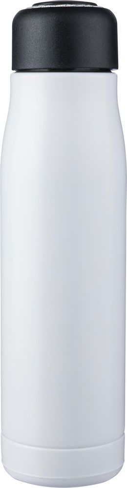 Gerecyclede roestvrijstalen dubbelwandige drinkfles (500 ml) Solene - Wit