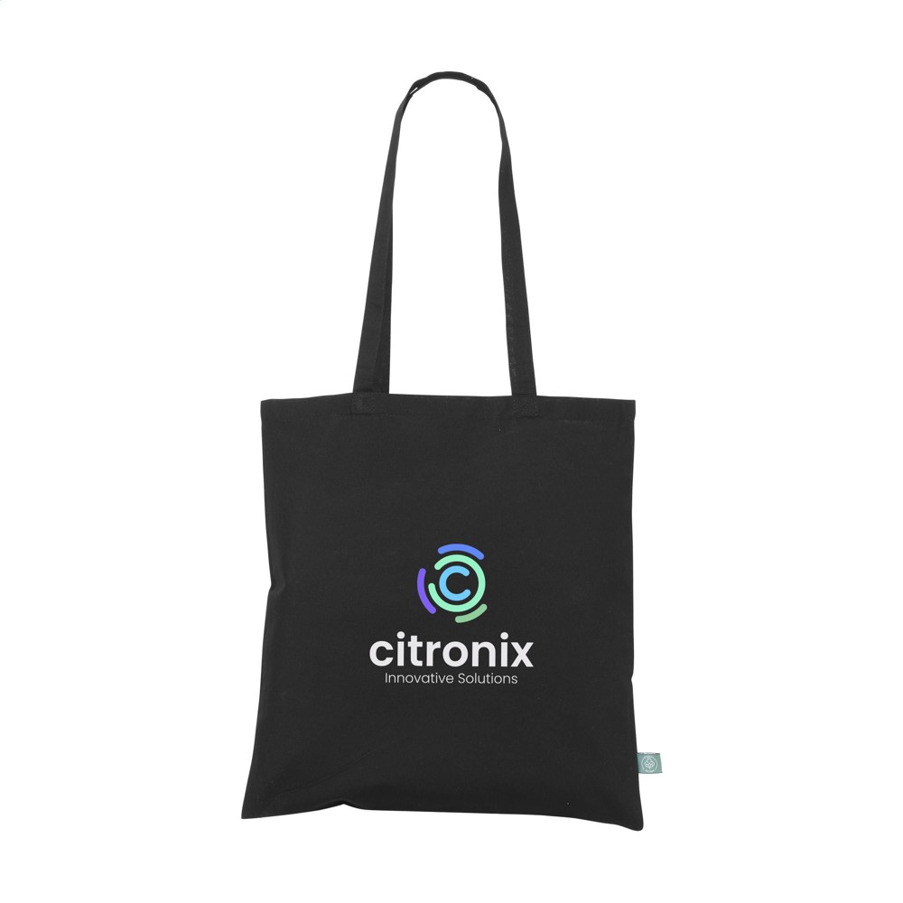 Organic Cotton Shopper (140 g/m²) tas - Zwart