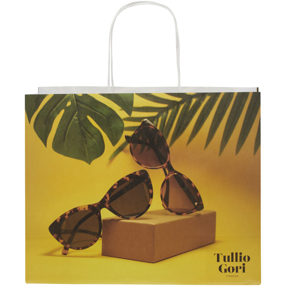 Papieren tas 120 g/m2 gemaakt van kraftpapier met gedraaide handvaten - 31 x 12 x 25 cm