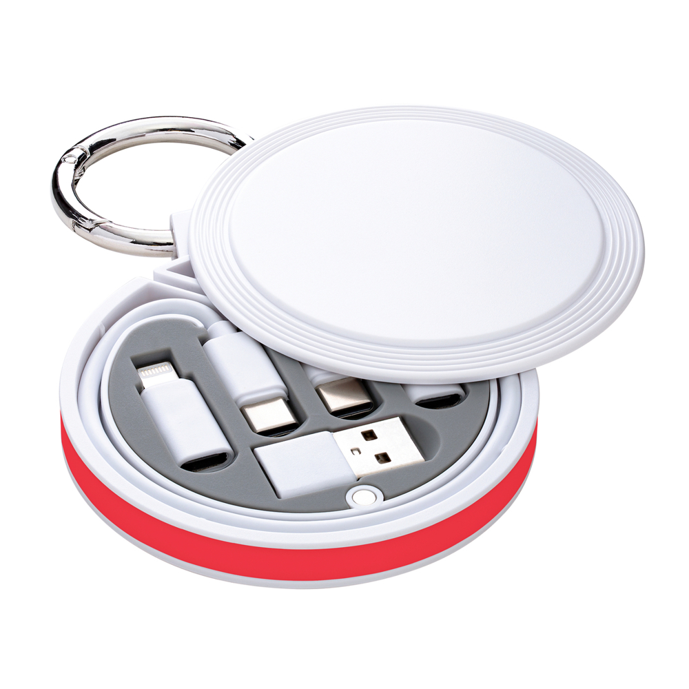 6 in 1 laadkabel REEVES-myCONVERTICS - rood, wit