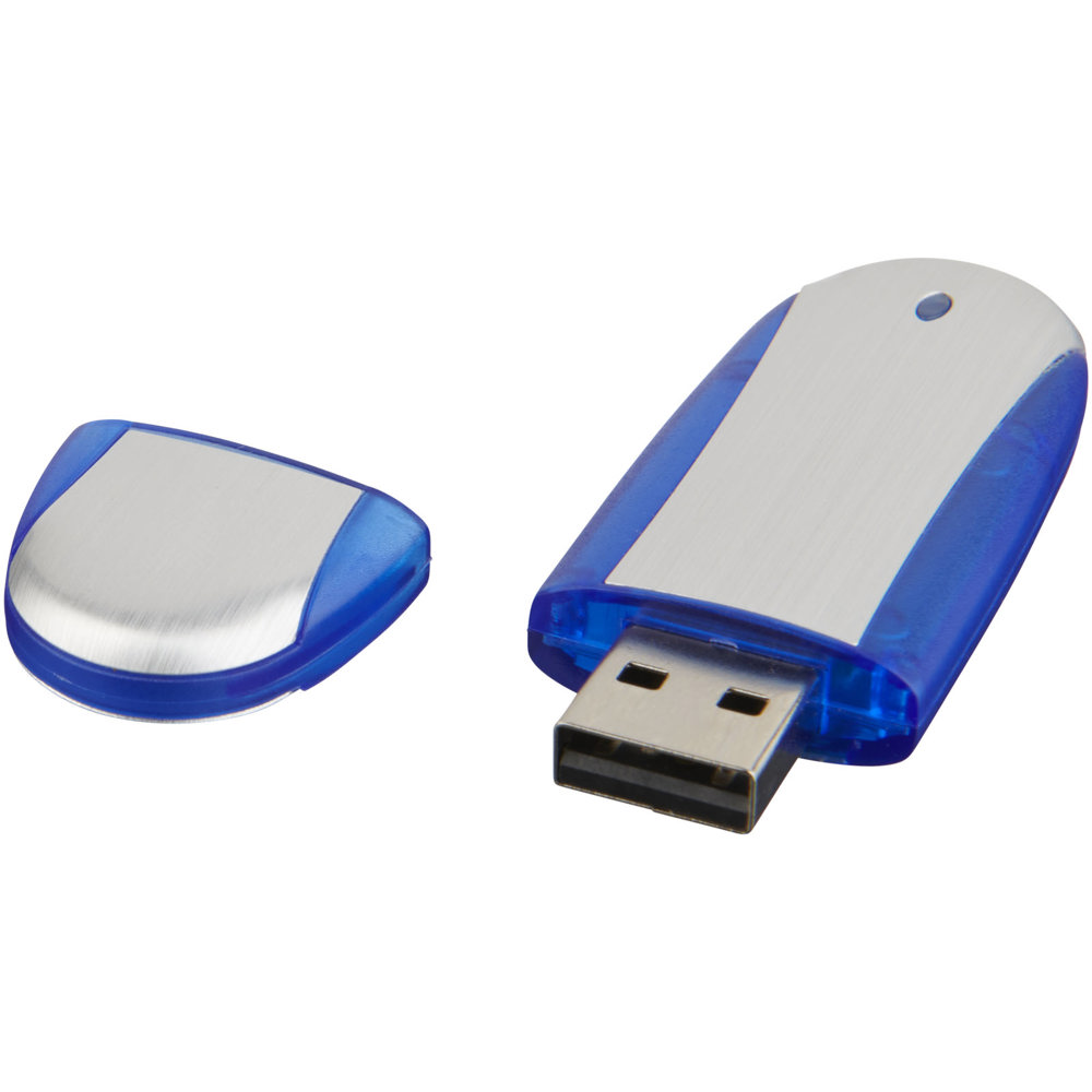 Oval USB - donkerblauw, zilver