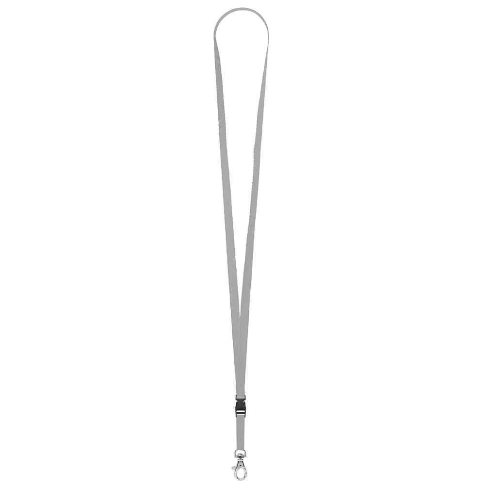 Keycord "standaard", breedte 10 mm - zilver (metallic)