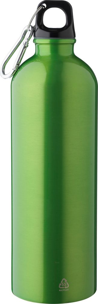 Gerecyclede roestvrijstalen enkelwandige fles (750 ml) Emeric - lichtgroen