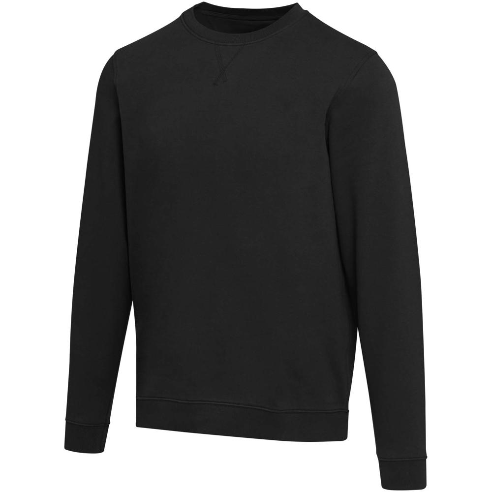 Jasper 280 g/m² unisex OCS gecertificeerde organische gerecyclede trui met ronde hals - zwart