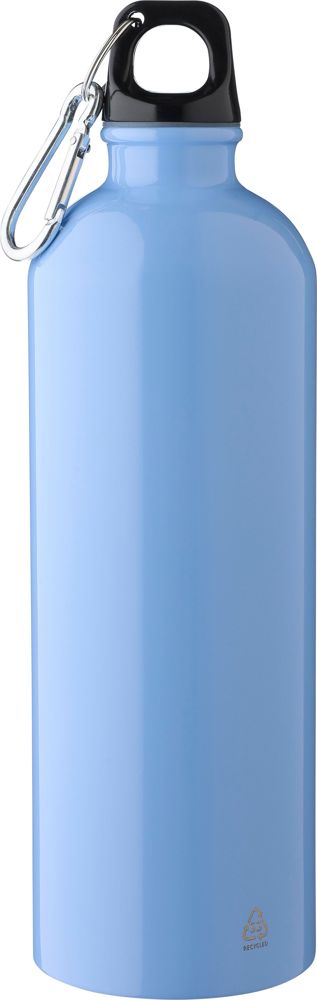 Gerecyclede roestvrijstalen enkelwandige fles (750 ml) Emeric - Lichtblauw