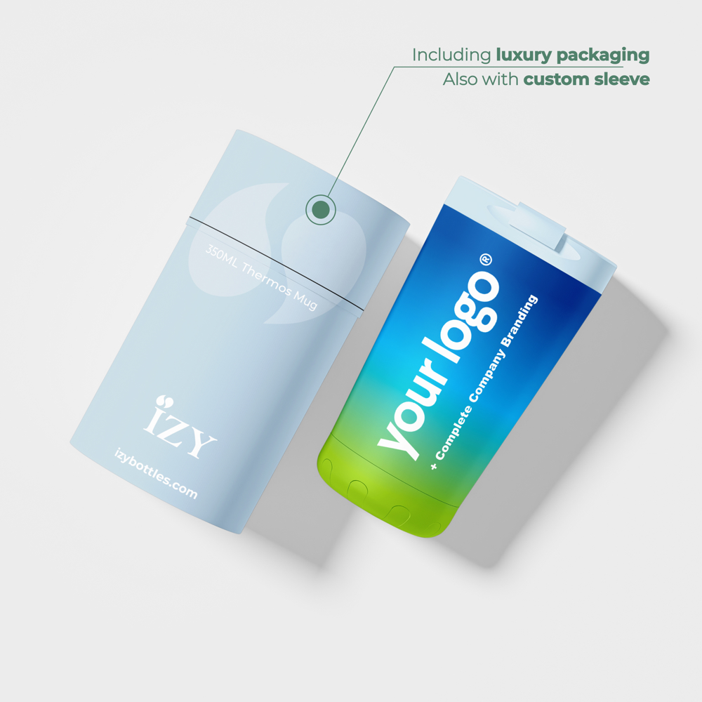 Thermosbeker / Koffiebeker - Licht Blauw - 350 ml