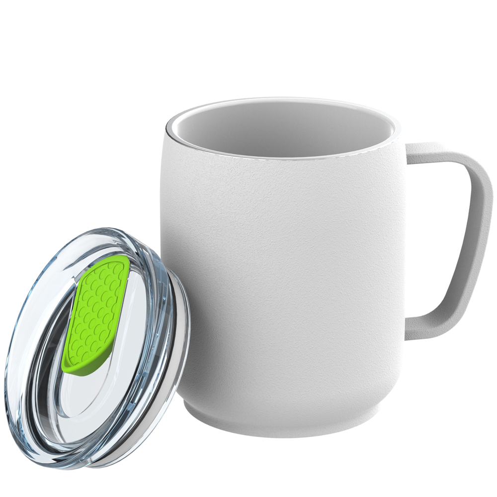 Thermobeker RETUMBLER-myNIZZA CERAMIC - lichtgroen, wit, transparant