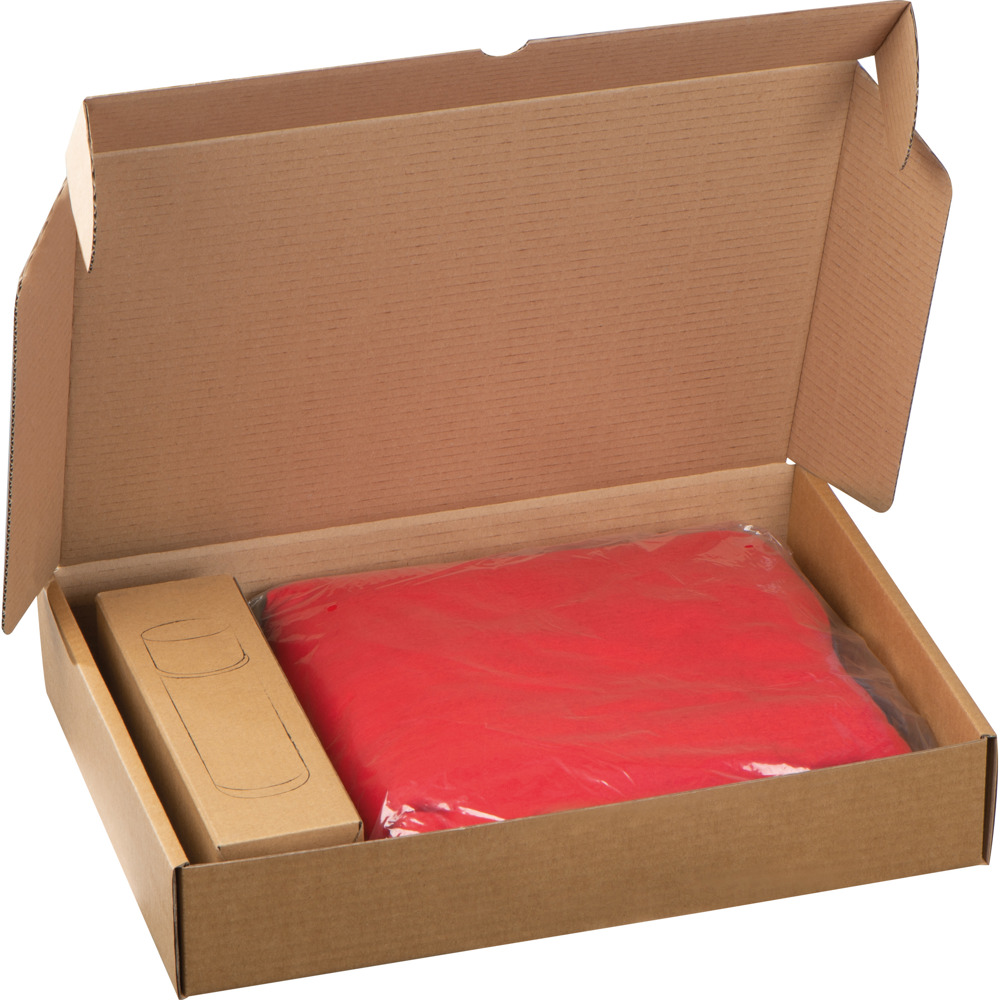 Set fleecedeken + thermoskan "Liverpool" - Rood