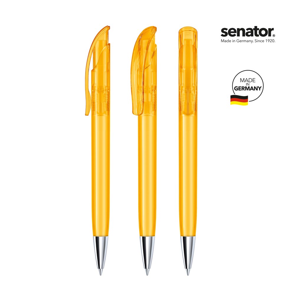 senator® Challenger Clear MT  retractable pen - wit/geel 7408