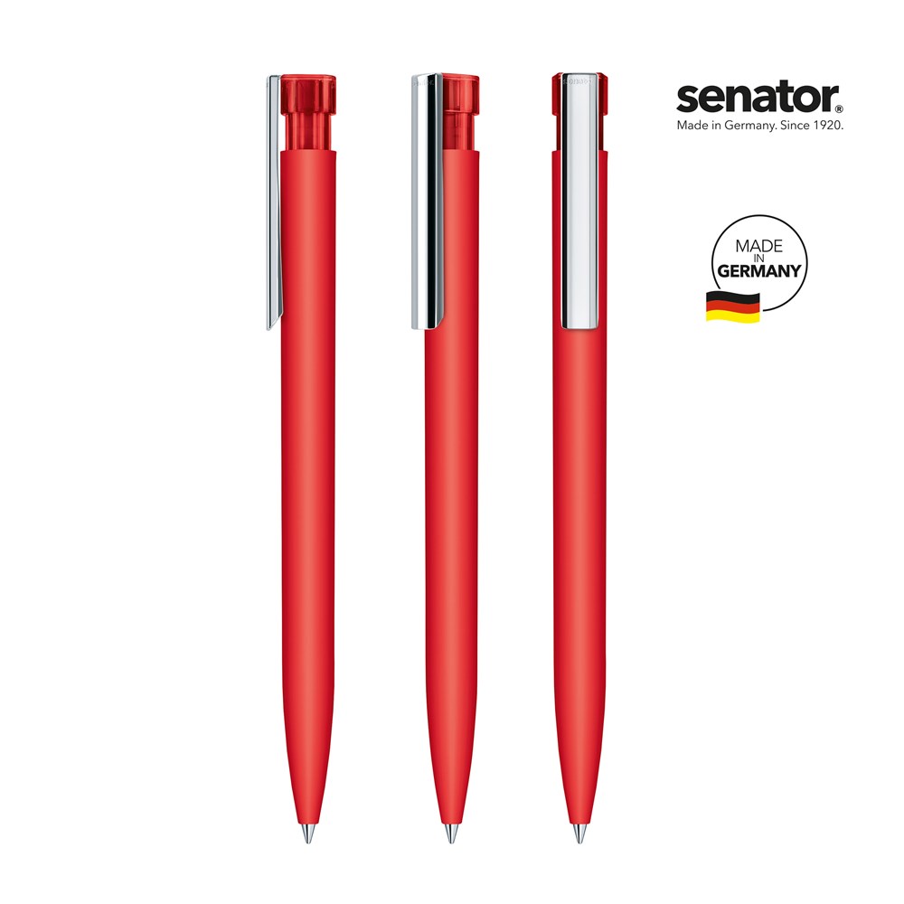 senator® Liberty Soft Touch MC  retractable pen - rood 186