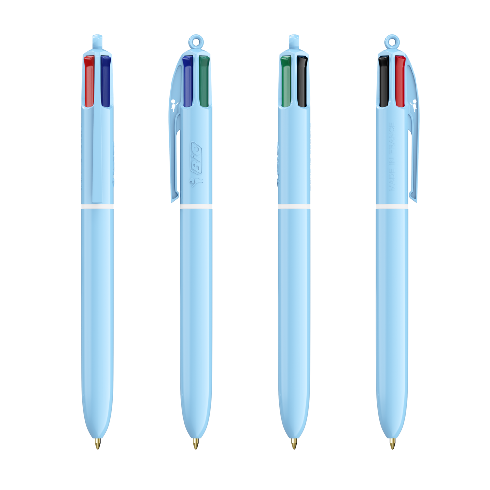 BIC® 4 Colours® Pastel + Lanyard - Pastel blauw