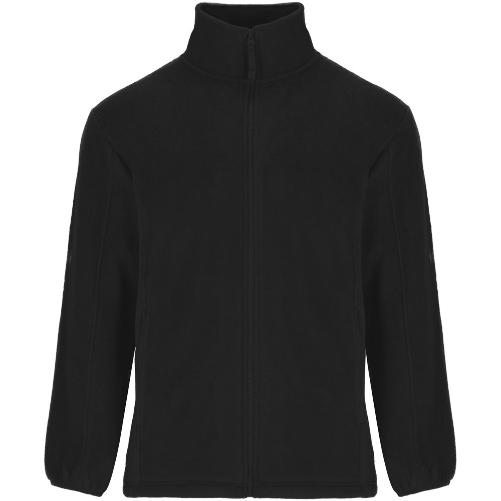 Artic fleece herenjack met volledige rits - zwart
