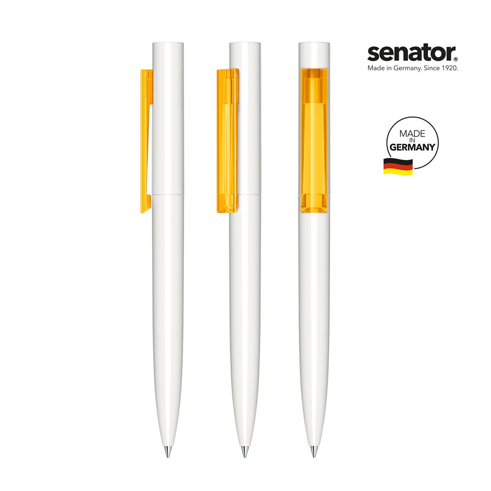 senator® Headliner  Polished  Basic Twist ballpoint pen - wit/geel 7408