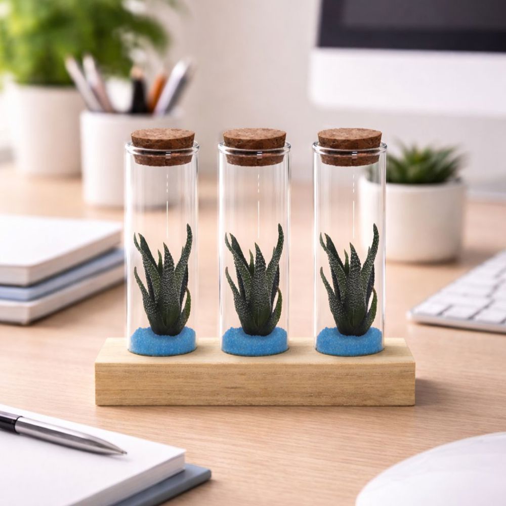 Tiny Treasurez® - Trio tube & wood, Turquoise