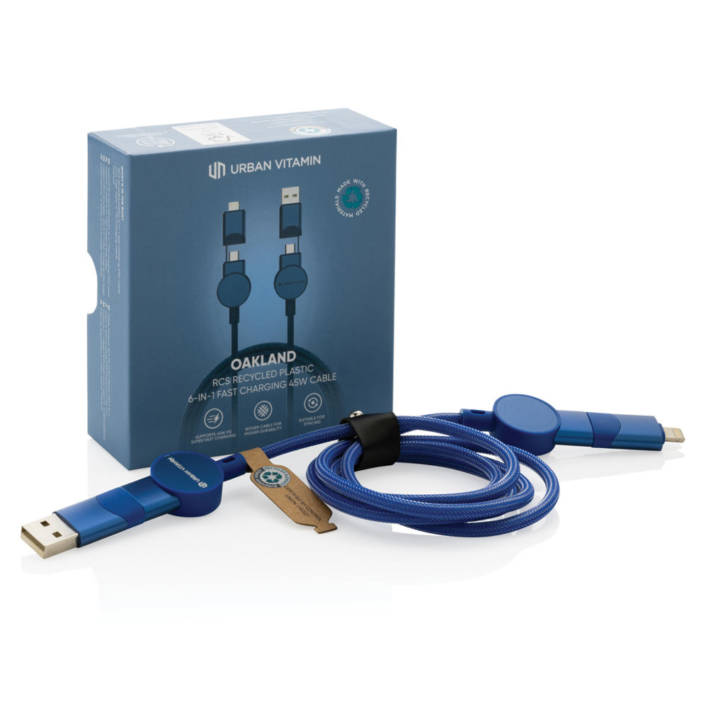 Oakland 1.2meter RCS rplastic 6-in-1 fast charging 45W kabel