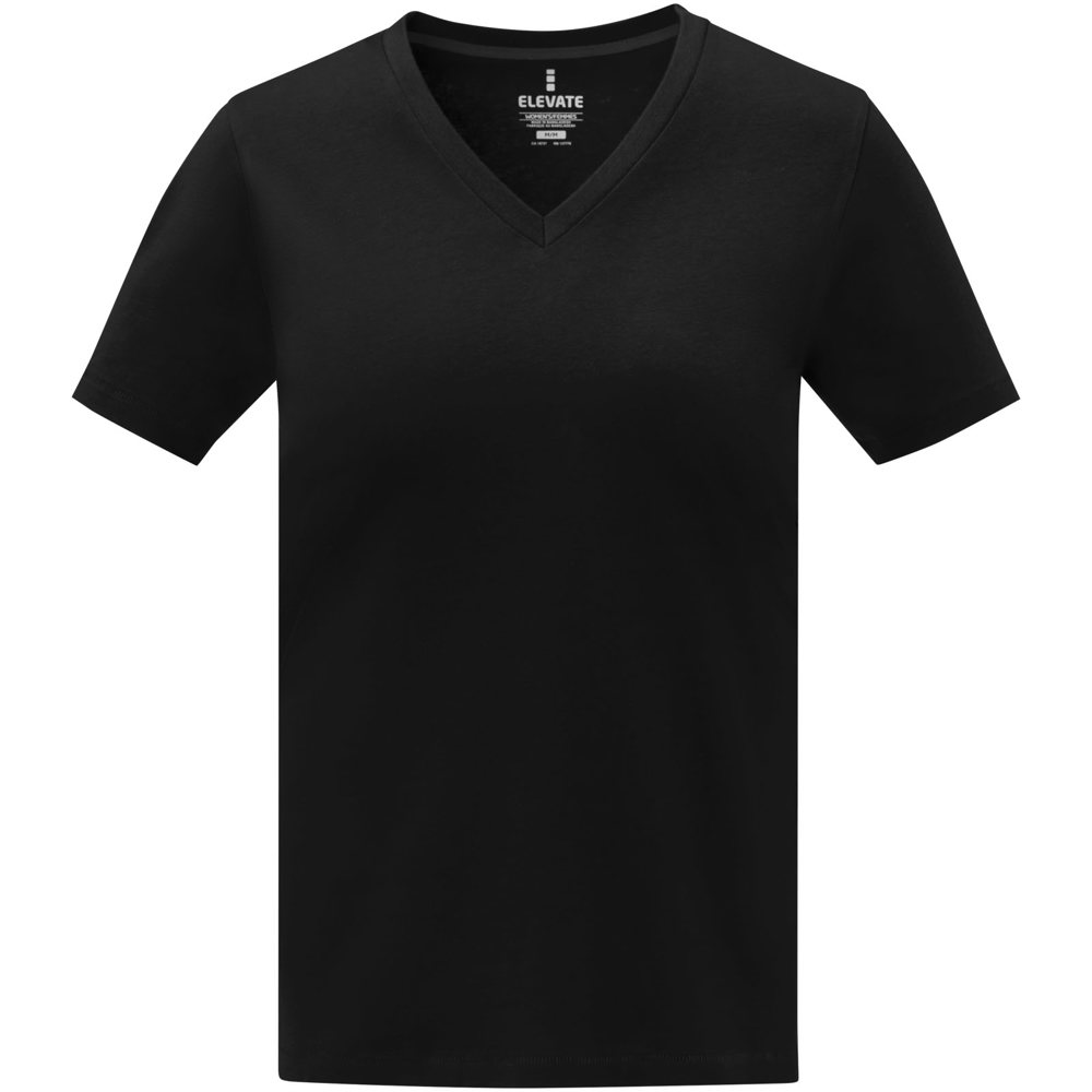 Somoto Dames T-shirt met V-hals en korte mouwen 
