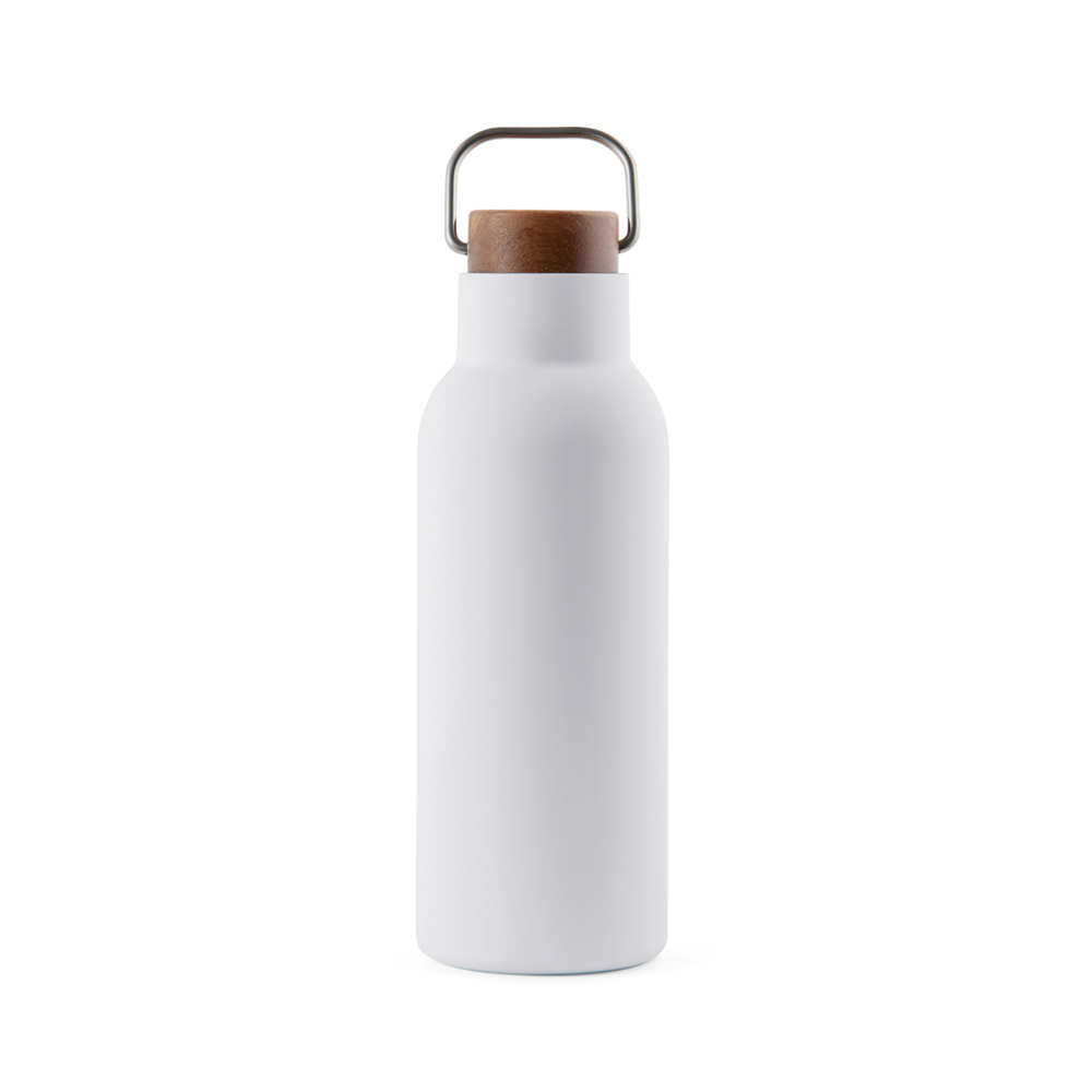 VINGA Ciro RCS gerecycled RVS vacuümfles 580ML - wit (± PMS White)