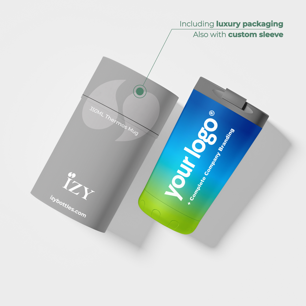 Thermosbeker / Koffiebeker - Grijs - 350 ml