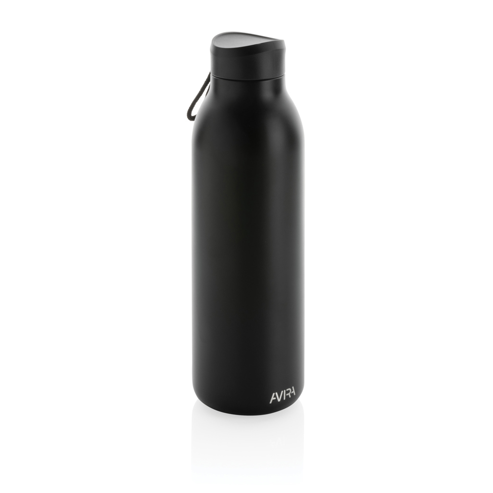 Avira Avior RCS gerecycled roestvrijstalen fles 500 ML - zwart (± PMS Black)