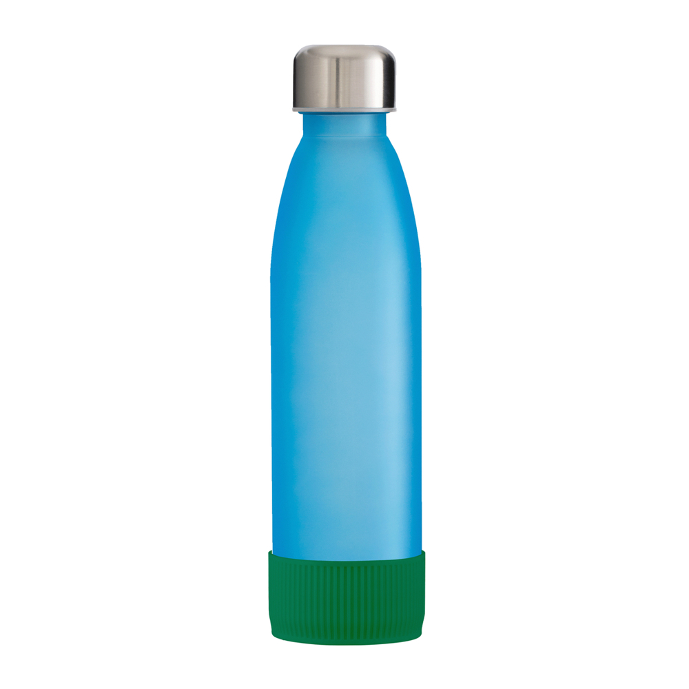 Fles GLASS - groen, zilver, cyaan