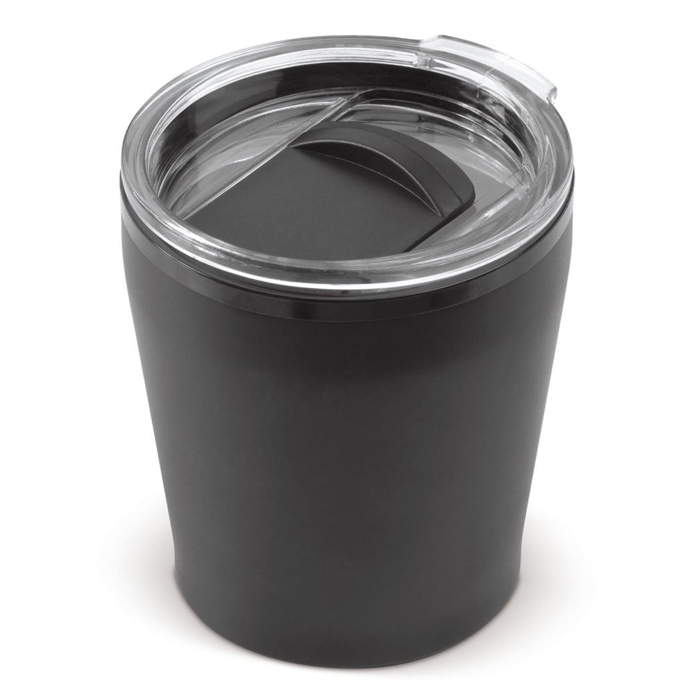 Koffiebeker metallic 180ml - zwart