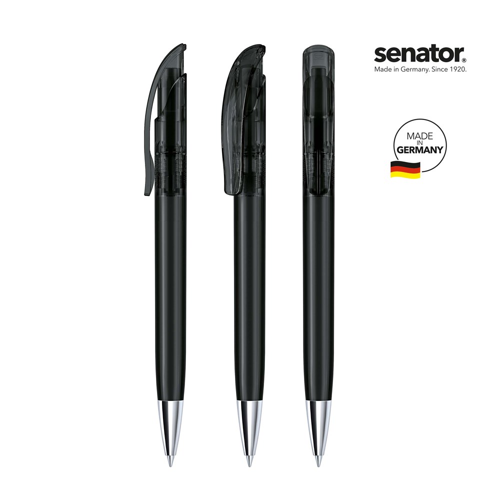 senator® Challenger Clear MT  retractable pen - zwart