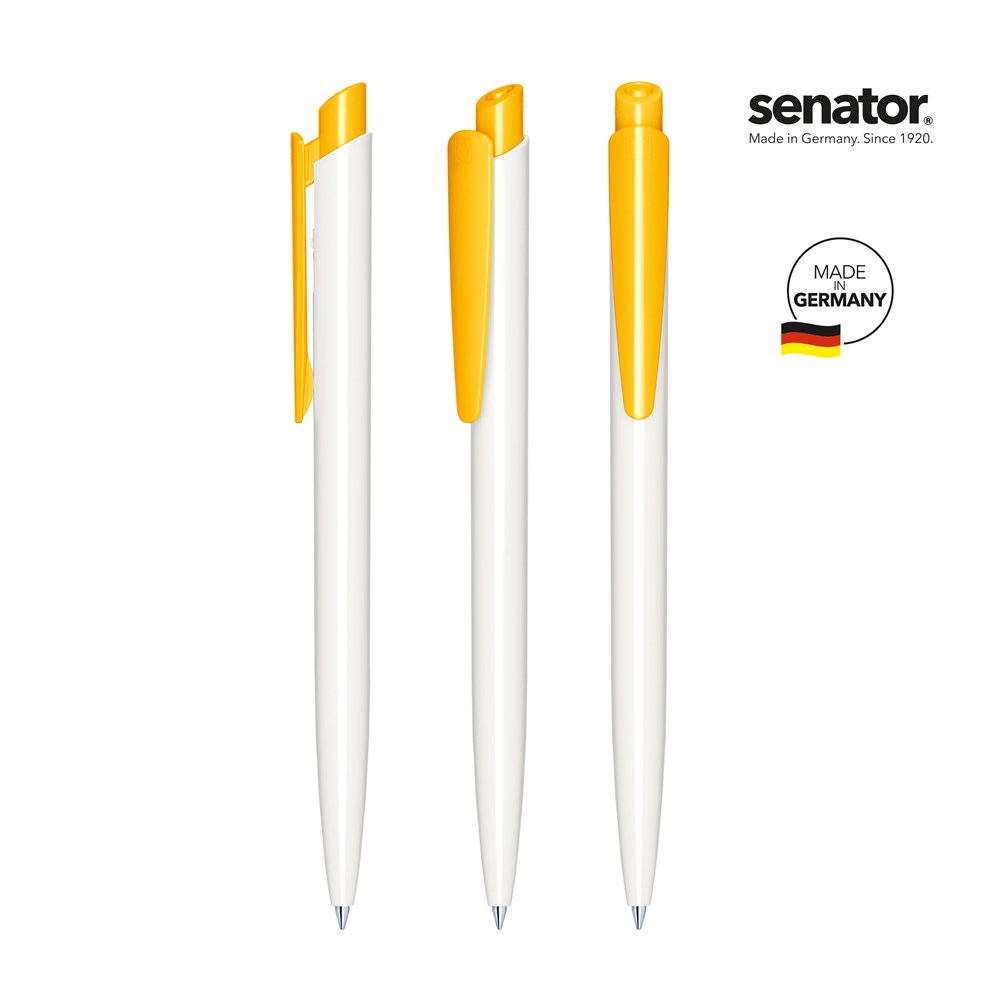 senator® Dart Polished Basic balpen - wit/geel 7408
