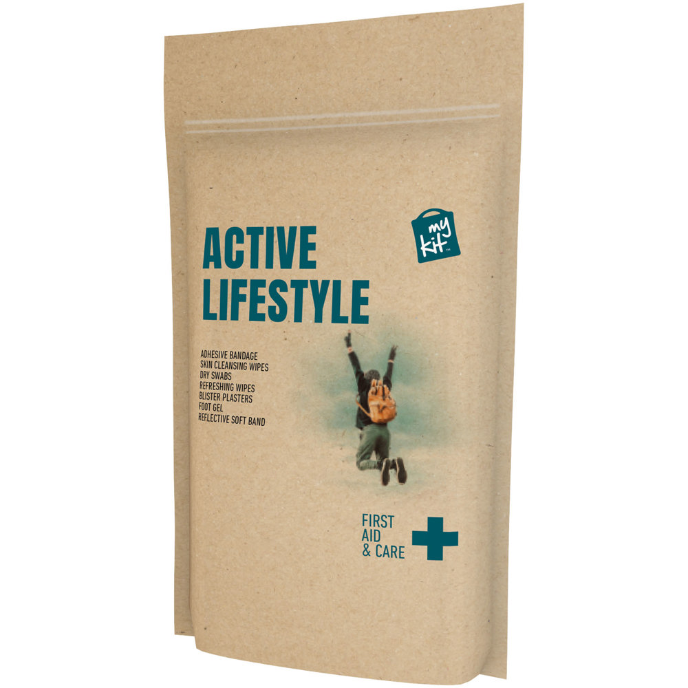 MyKit Active Lifestyle EHBO met papieren stazak - Kraftbruin