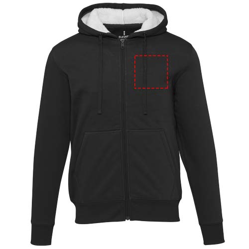 Natron 320 g/m² sherpahoodie met volledige rits