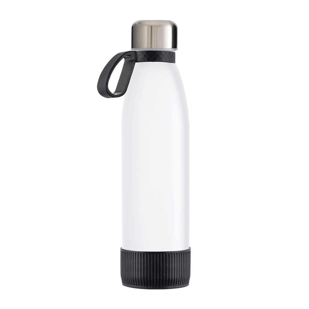 Fles GLASS - zwart, zilver, wit