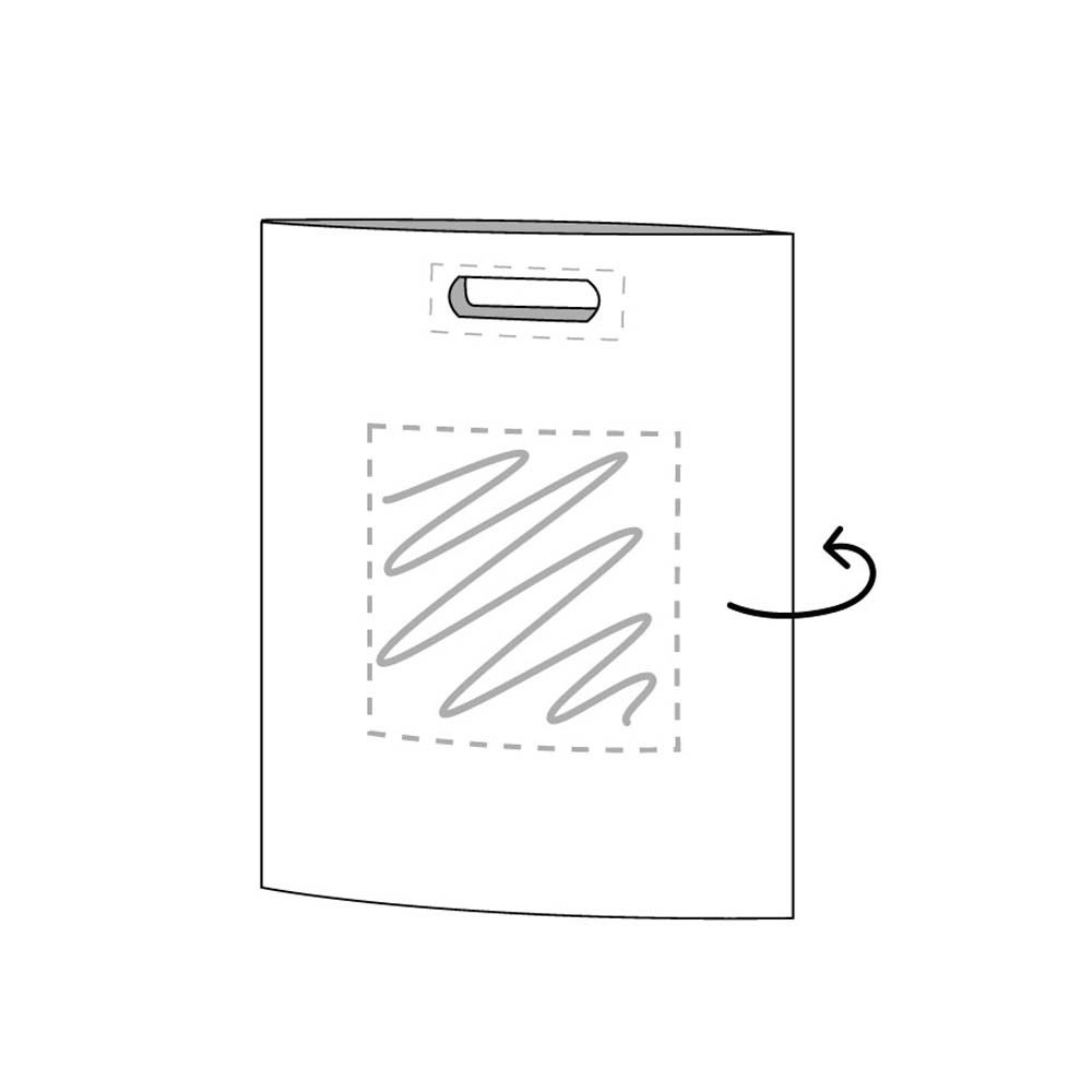 Plastic tas, 30 x 45 x 7,5 cm, 48 micron, ldpe, stanshandvat, 2 zijden