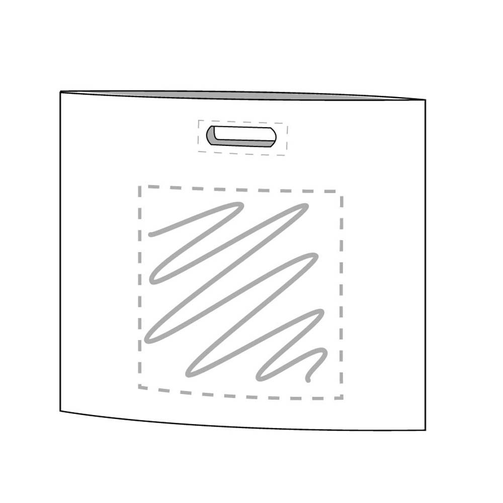 Plastic tas, 61 x 45 x 7,5 cm, 48 micron, ldpe, stanshandvat, 1 zijde