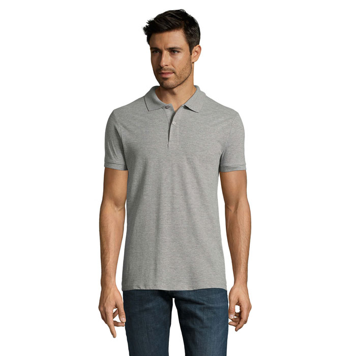 PERFECT MEN - PERFECT HEREN Polo 180g - Grijs Gemêleerd 2