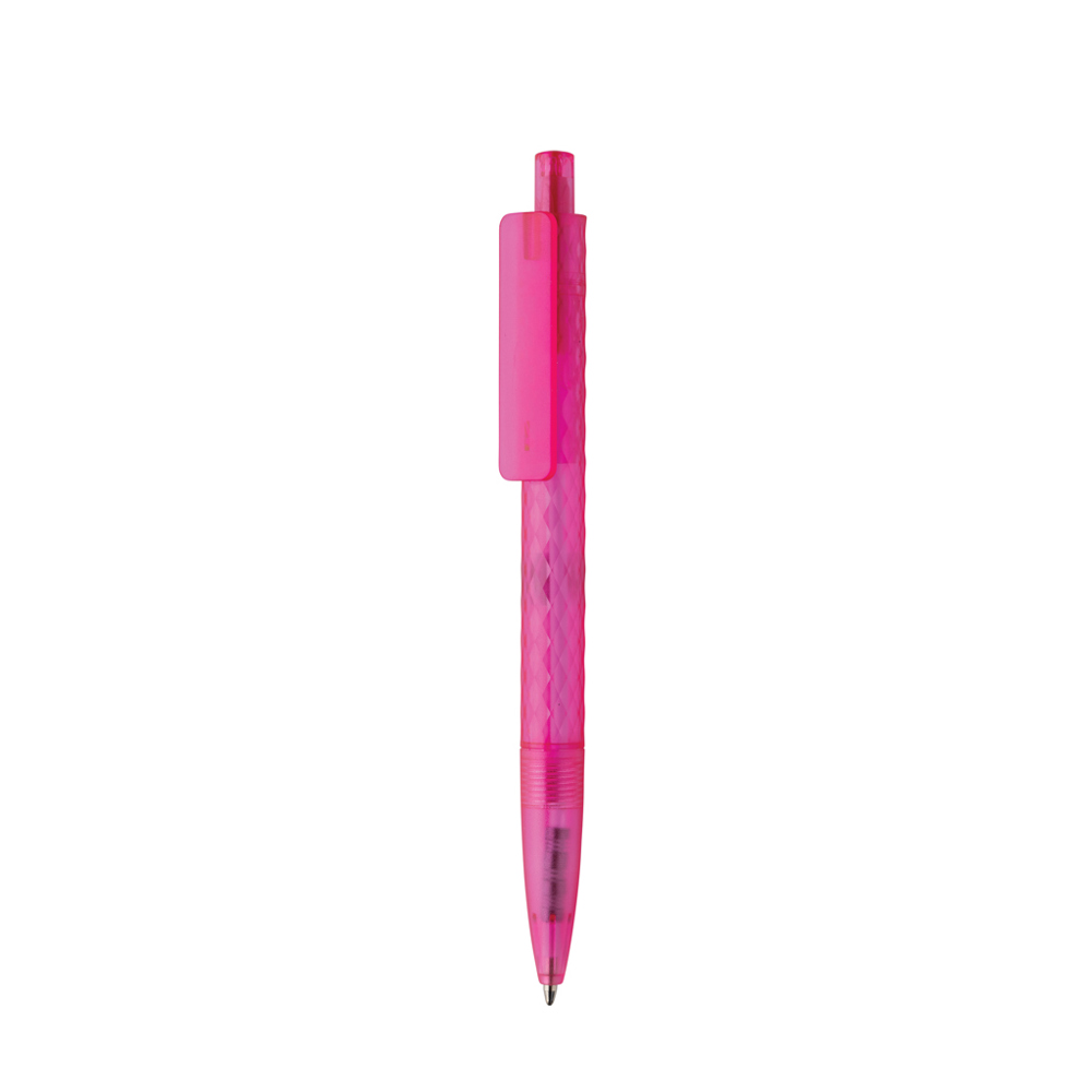X3 GRS gerecycled PC plastic pen frosted - roze (± PMS 219)
