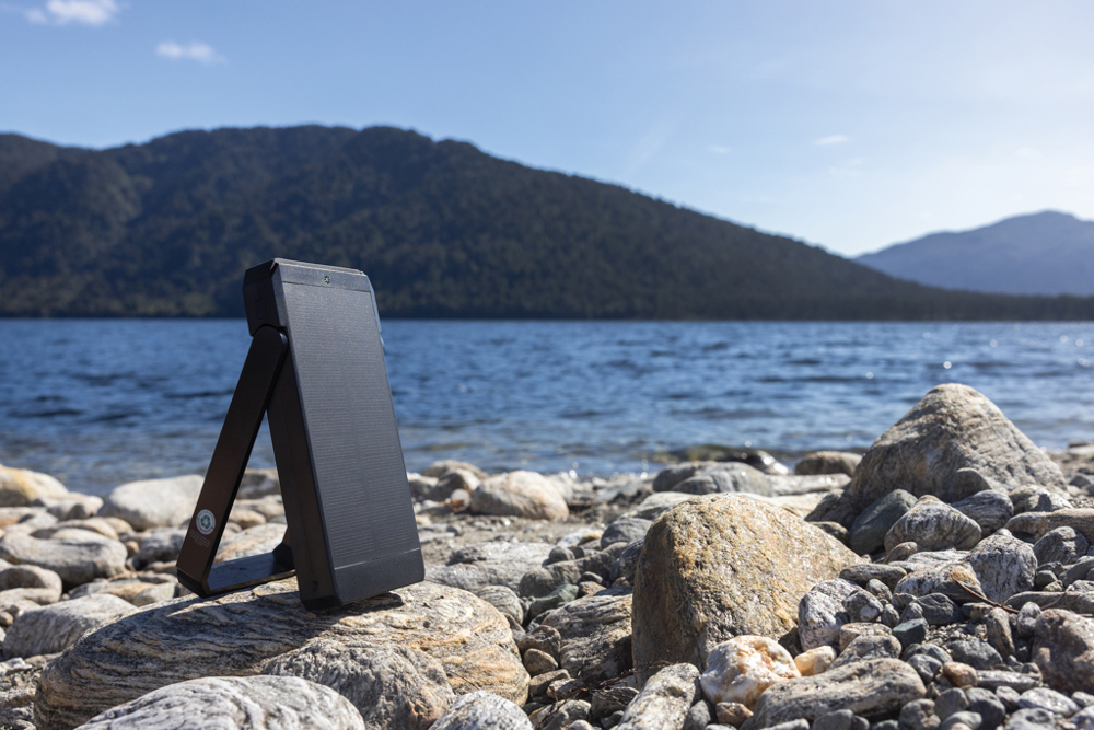 Skywave RCS gerecyclede kunststof zonne-powerbank 10000 mAh