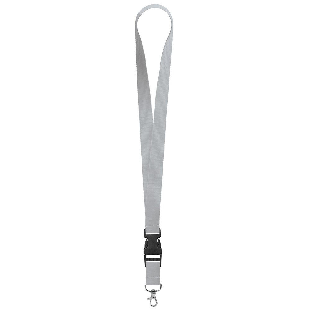 Keycord "standaard", breedte 25 mm - middengrijs