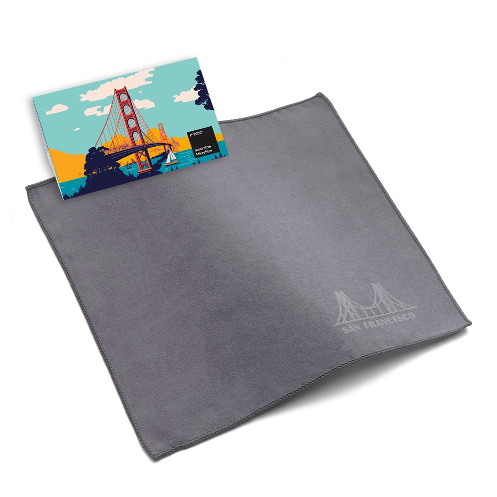 Microvezel reliëfdoekje, 20x20 cm, all-inclusive-pakket - grijs