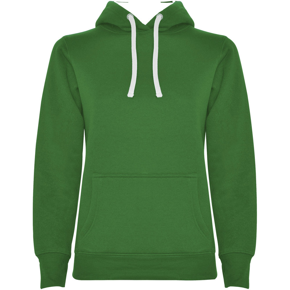 Urban 280 g/m² hoodie voor dames - Kellygroen, Wit