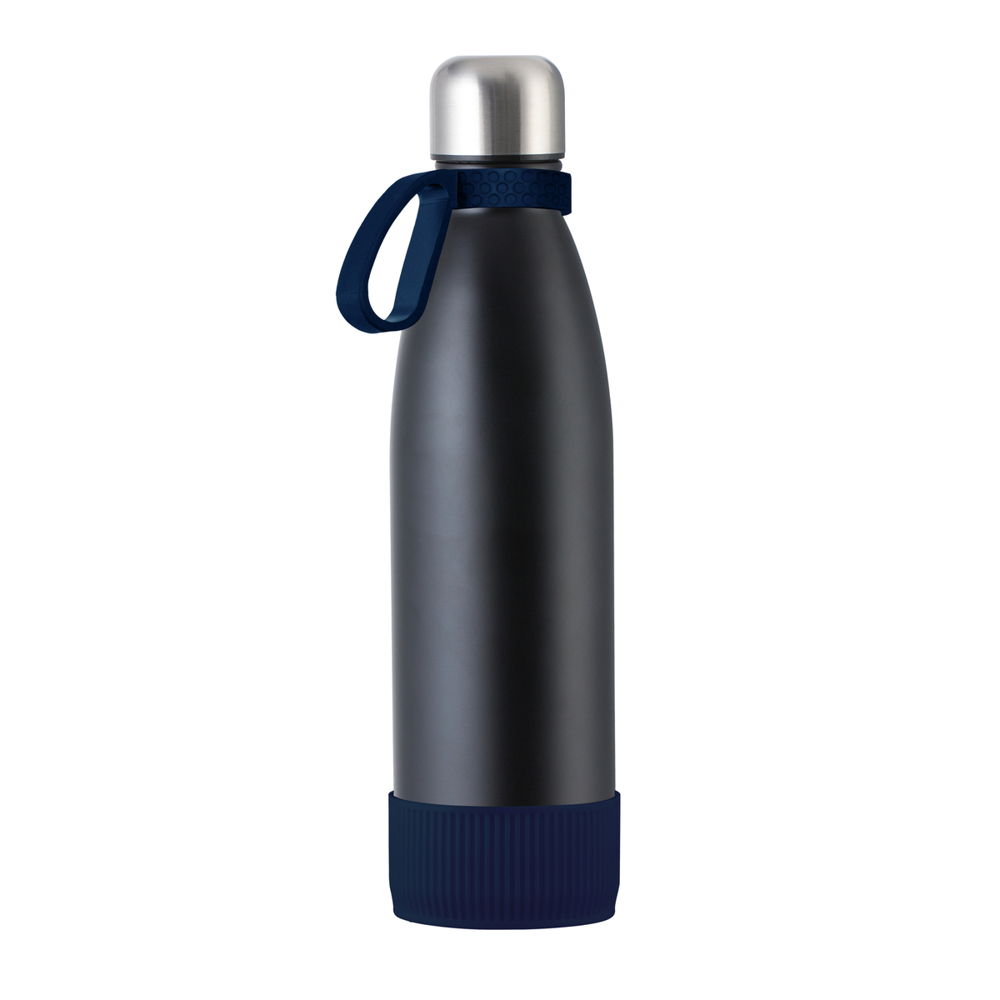 Fles RETUMBLER-myTOULON - donkerblauw, zwart, zilver