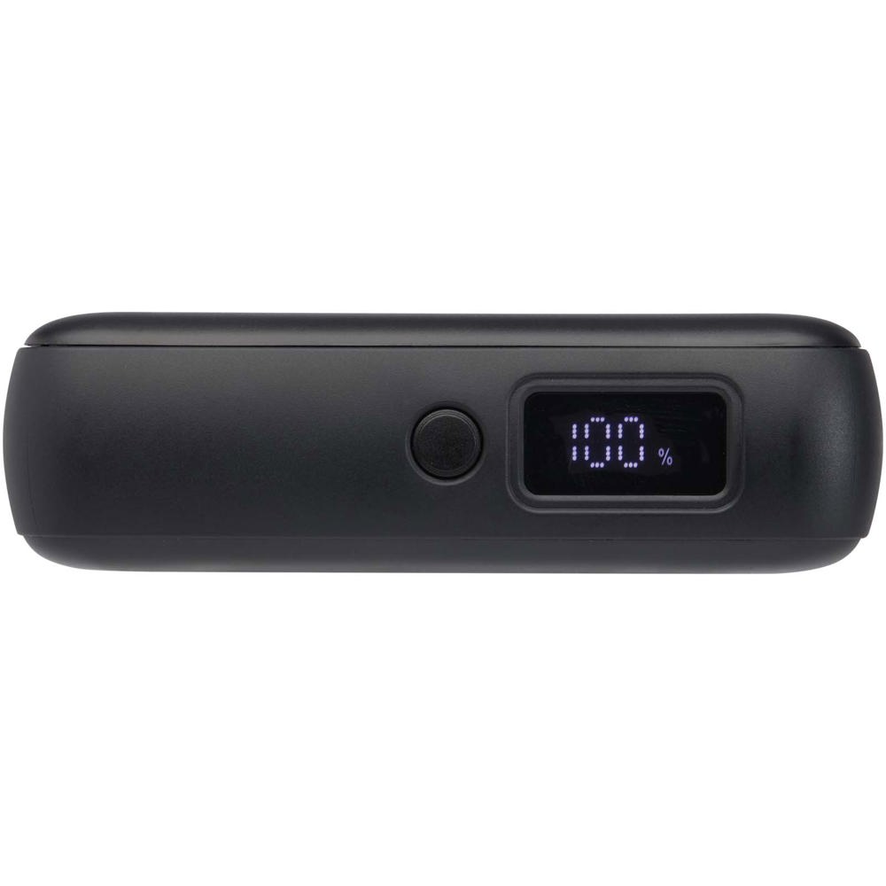 Acrux tabletpowerbank van 10.000 mAh 35 W met ingebouwde Type-C kabel van gerecycled plastic