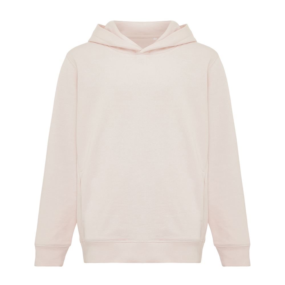 IQONIQ Yengo kids recycled katoen hoodie met steekzakken - cloud pink (± PMS 11-1408 TCX)