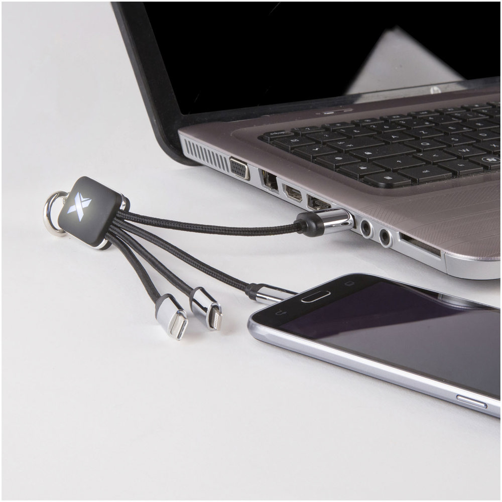 SCX.design C15 quatro oplaadkabel met oplichtend logo