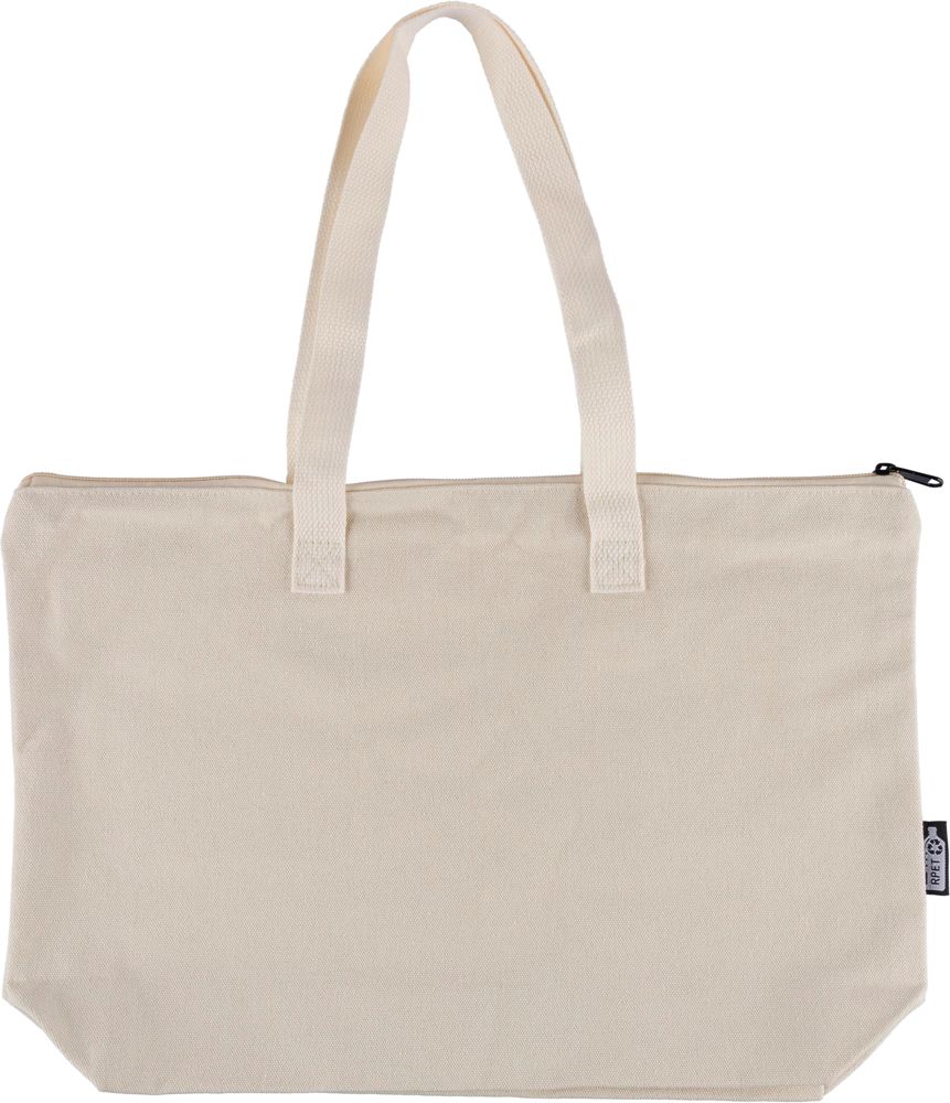 Gerecyclede polycotton (330 gsm) draagtas Malina - Beige