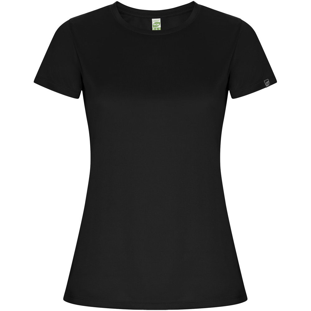 Imola 135 g/m² sportshirt met korte mouwen voor dames - zwart