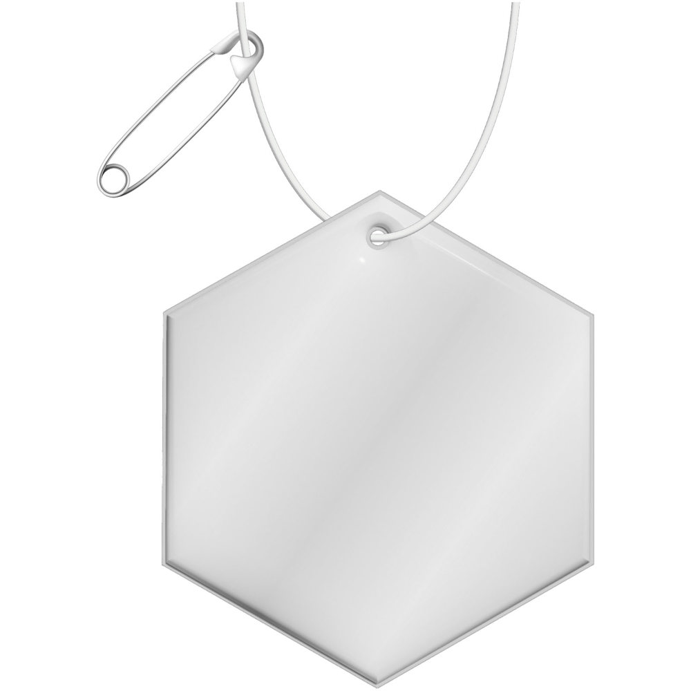 RFX™ H-12 zeshoekige reflecterende TPU hanger - Wit