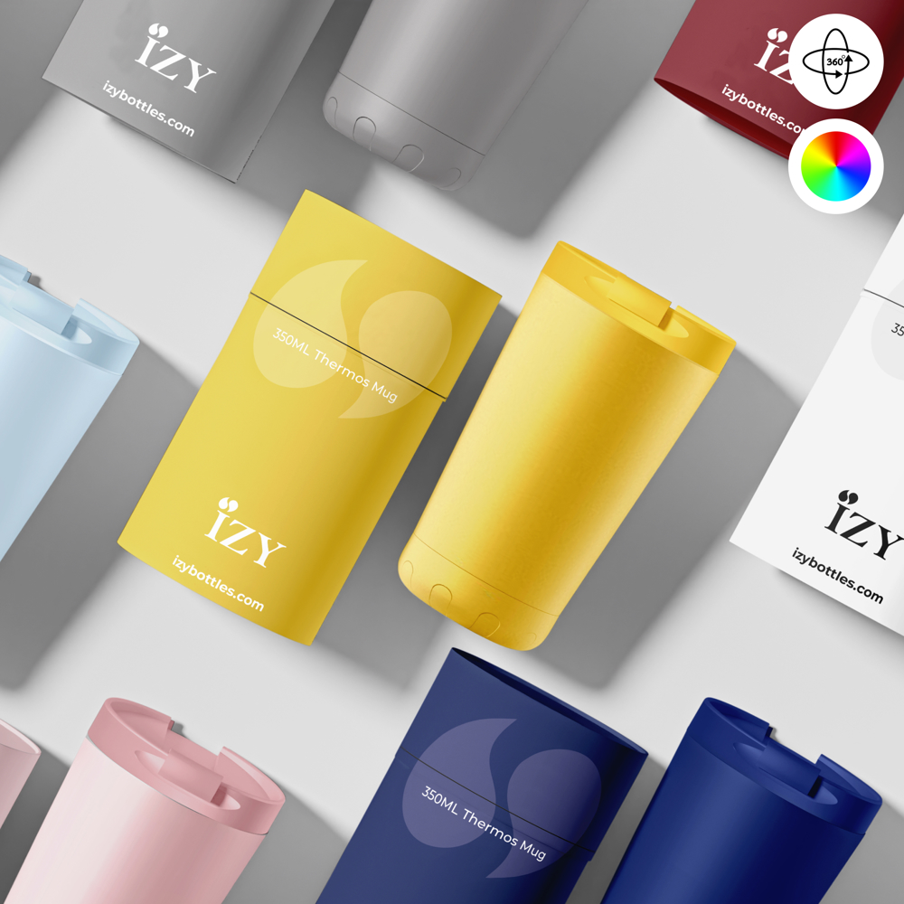 Thermosbeker / Koffiebeker - Geel - 350 ml