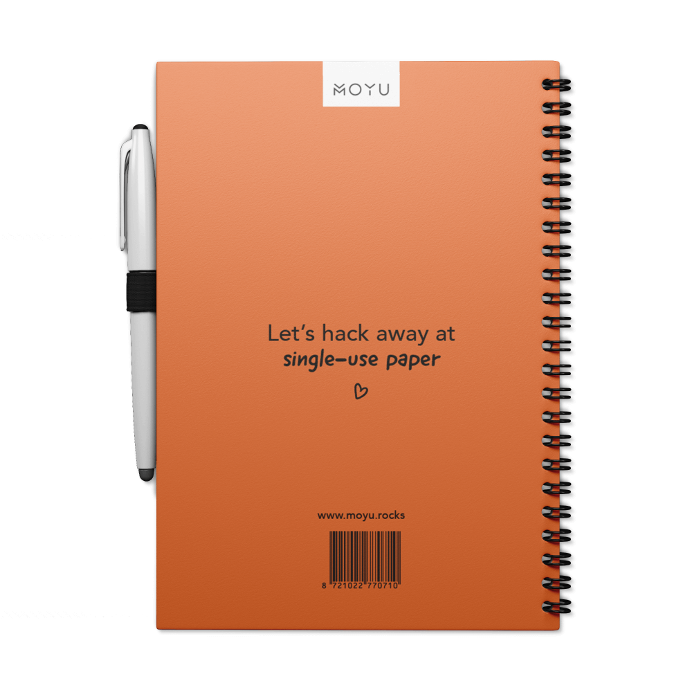MOYU Uitwisbaar Steenpapier Notitieboek A5 Hardcover – 20 Pagina’s, Full Color, Blanco