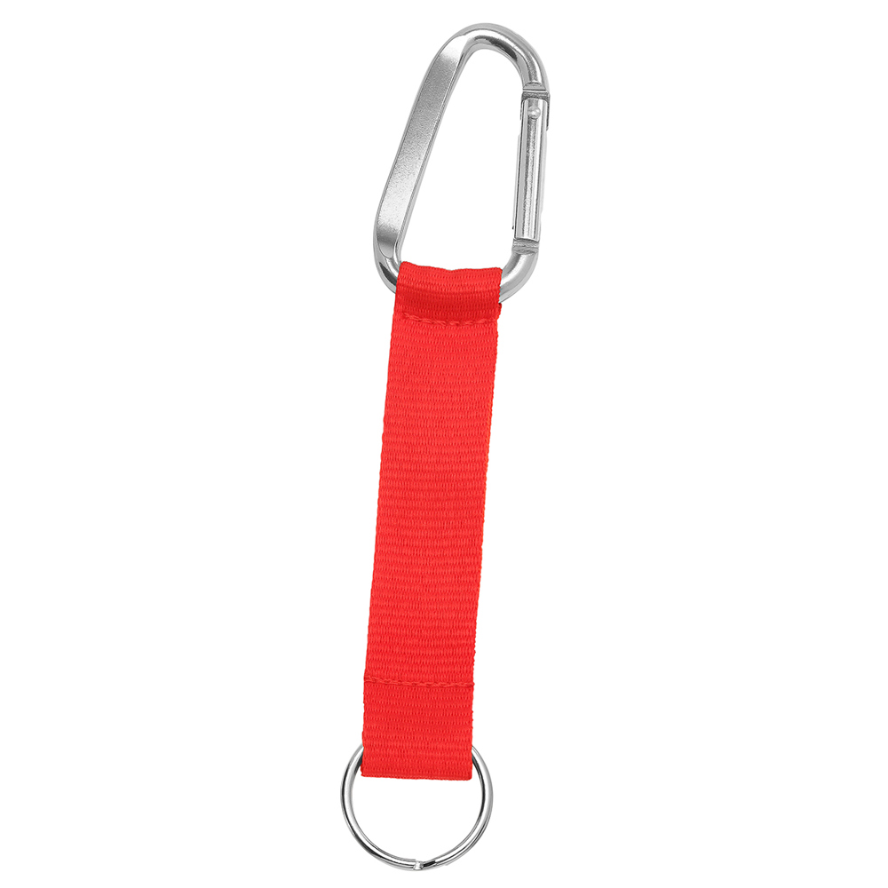Korte keycord "Duo" - felrood/zilver