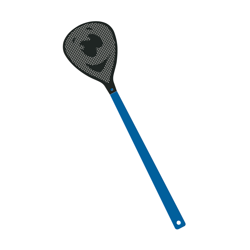 Vliegenmepper "gezicht" - blauw/zwart