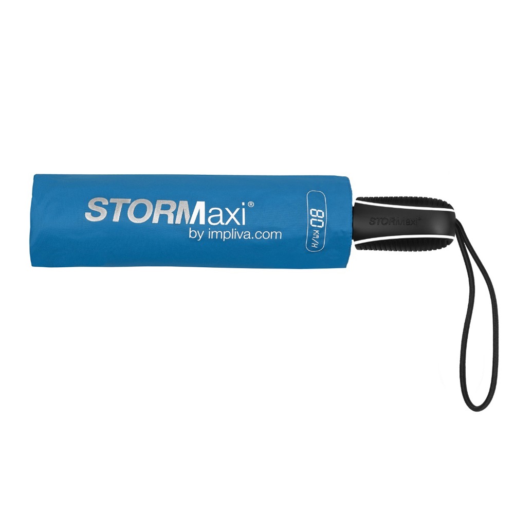 STORMaxi - Arodynamische opvouwbare stormparaplu - Handopening - Windproof -  90 cm - Kobalt blauw